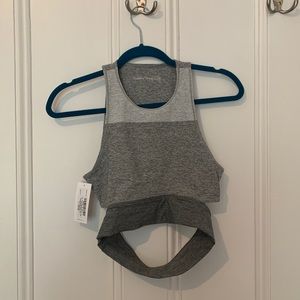 NWT Outdoor Voices Tri Tone Slashback Crop Top